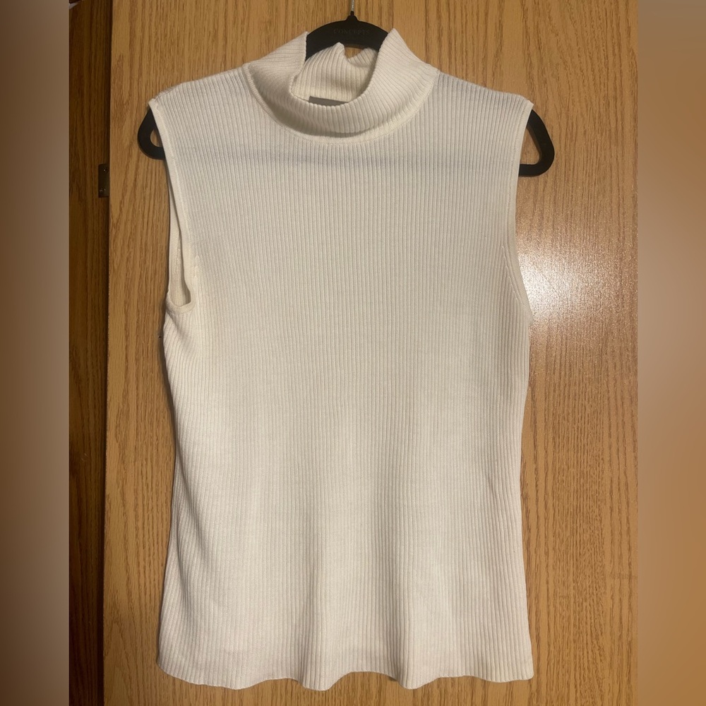 Croft & Barrow Ribbed Mock Neck Sleeveless Top